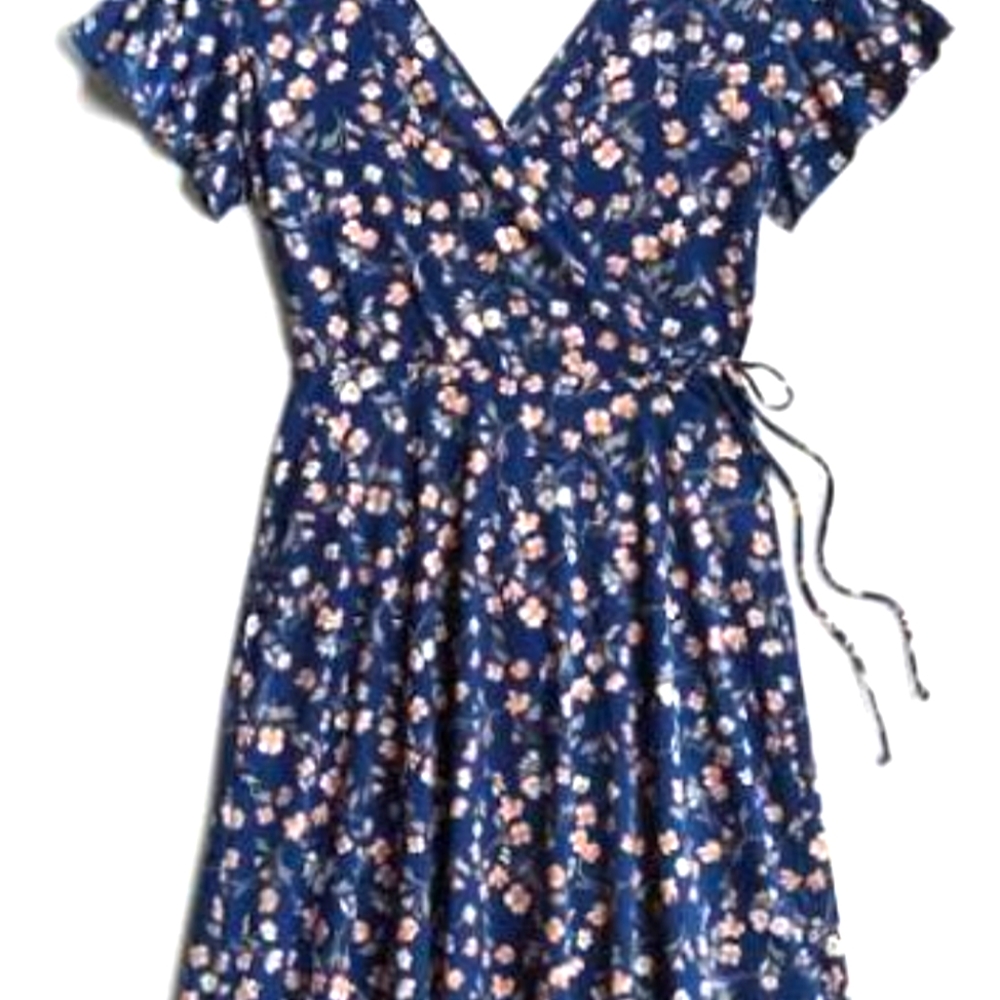 Kaleigh Kaela Faux Wrap Knit Dress Large